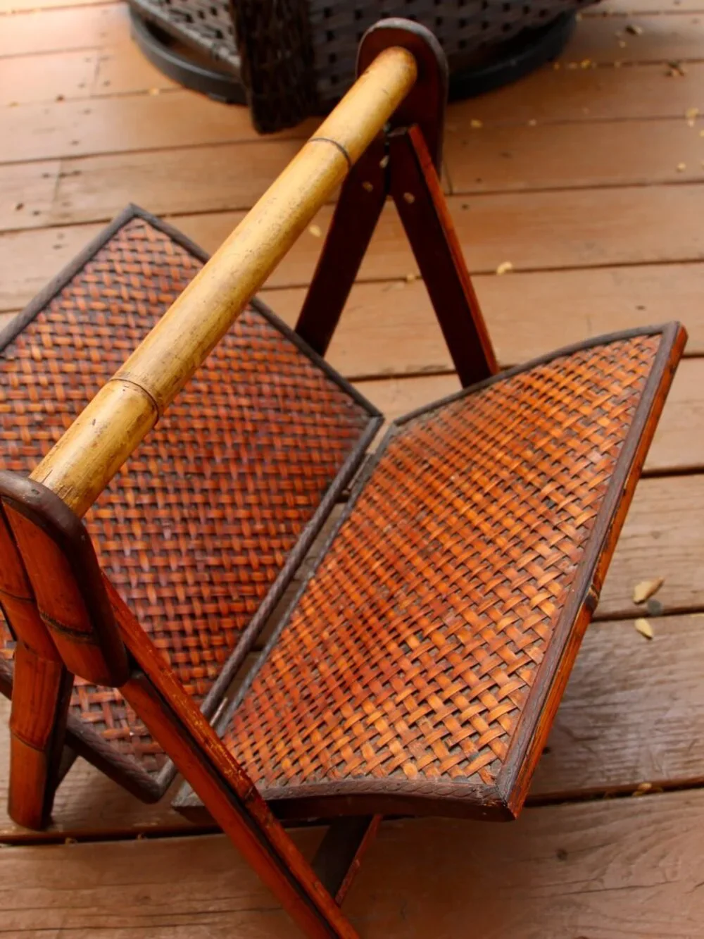 Vintage bamboo/cane Magazine rack